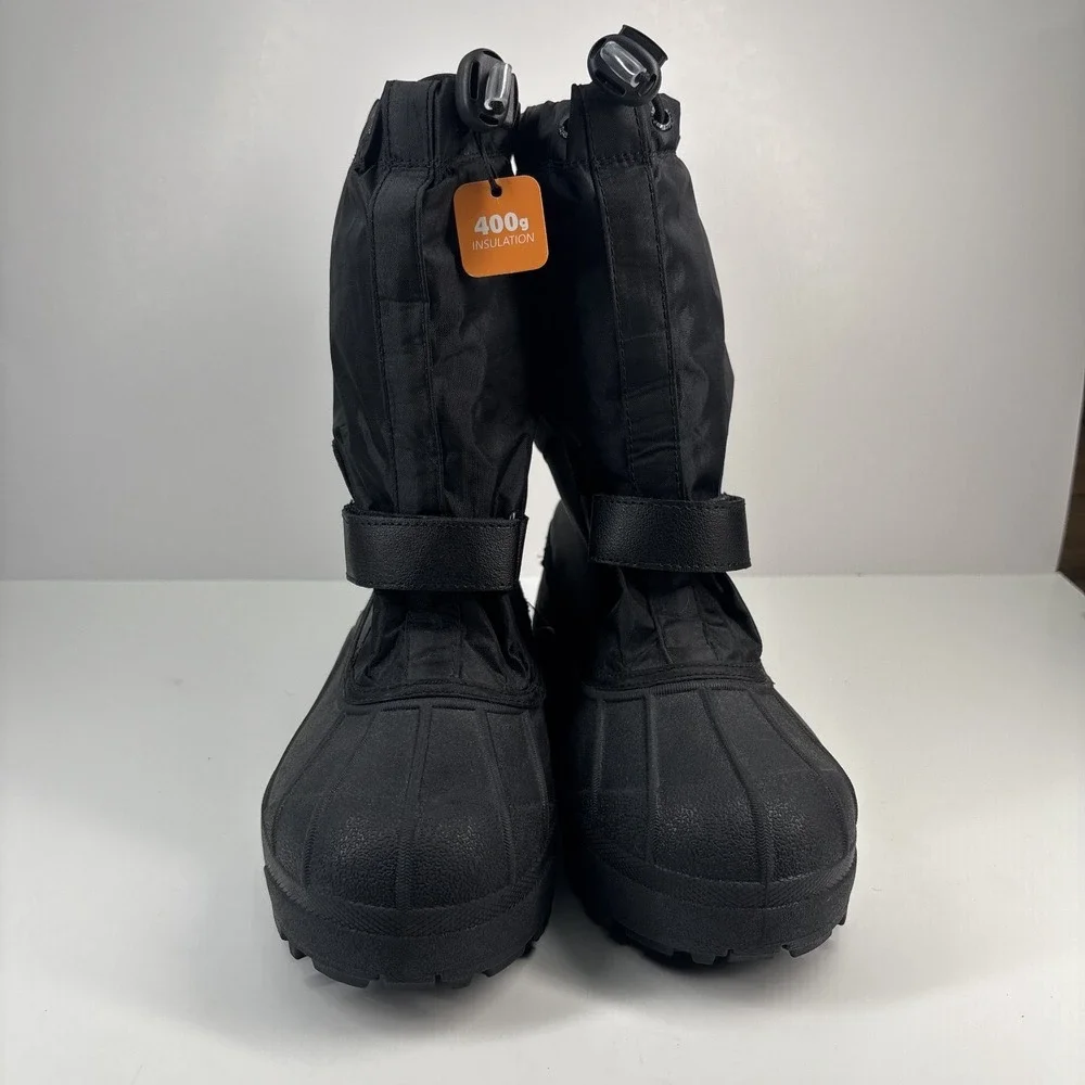 Columbia Powderbug Forty Youth US 7 Black Waterproof Winter Snow Boots Insulated